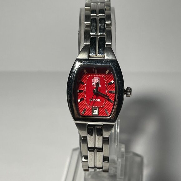 NC State Wolfpack NCAA Stainless-Steel Bracelet Watch by Fossil !!NEW!!